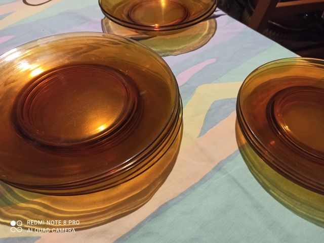 platos Vajilla , Retro (Duralex-color caramelo)