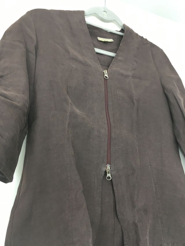 Chaqueta 100% lino marrón