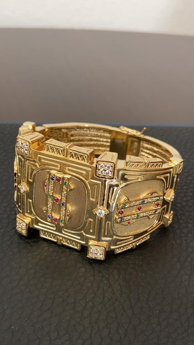 Brazalete Dólar Oro 18kt 163 grs NUEVO