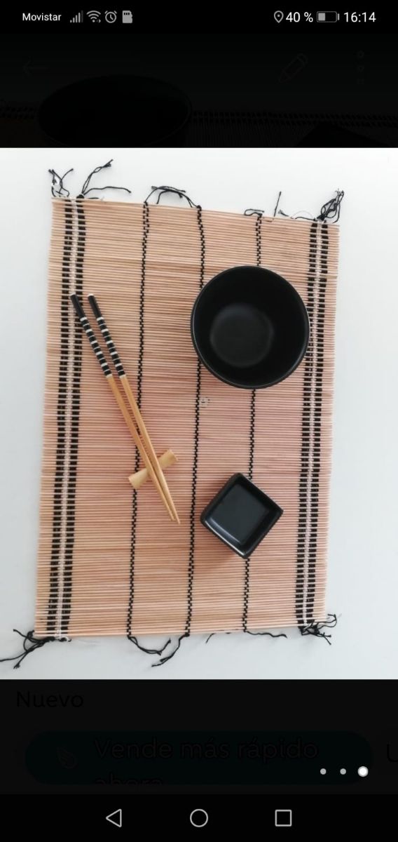 Vajilla para sushi japonés. 8 piezas