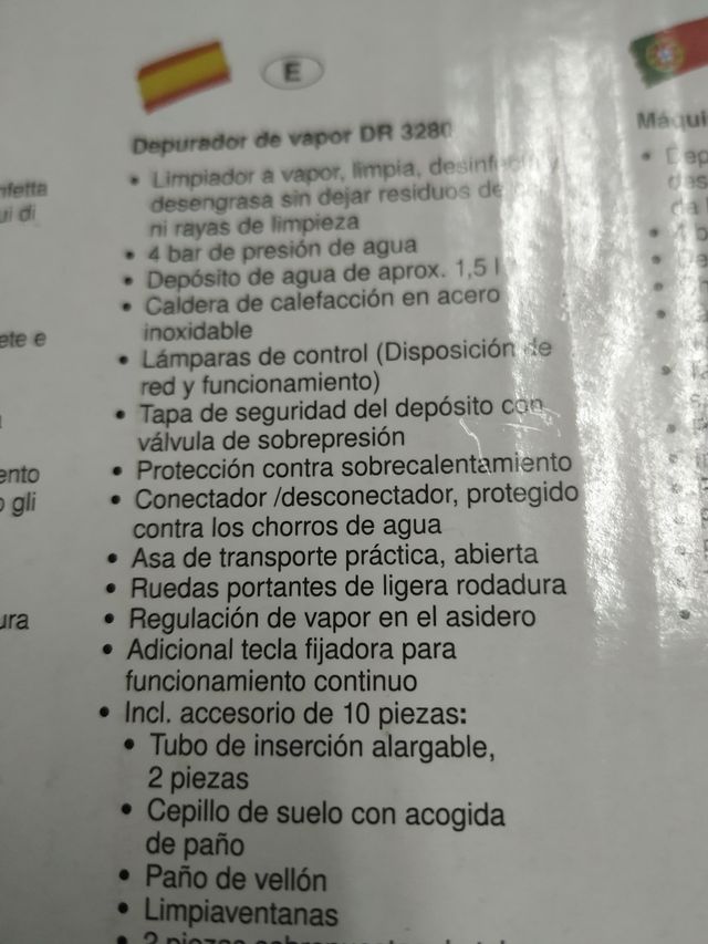 Vaporetta, limpiadora a vapor