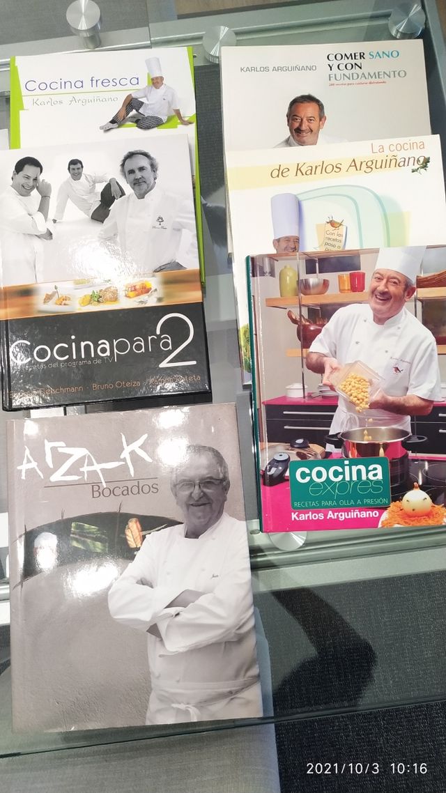 Libros de cocina Arguiñano, Arzak.  