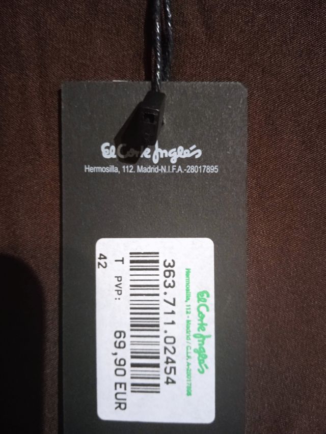 Camiseta mujer sin mangas marron chocolate T- M