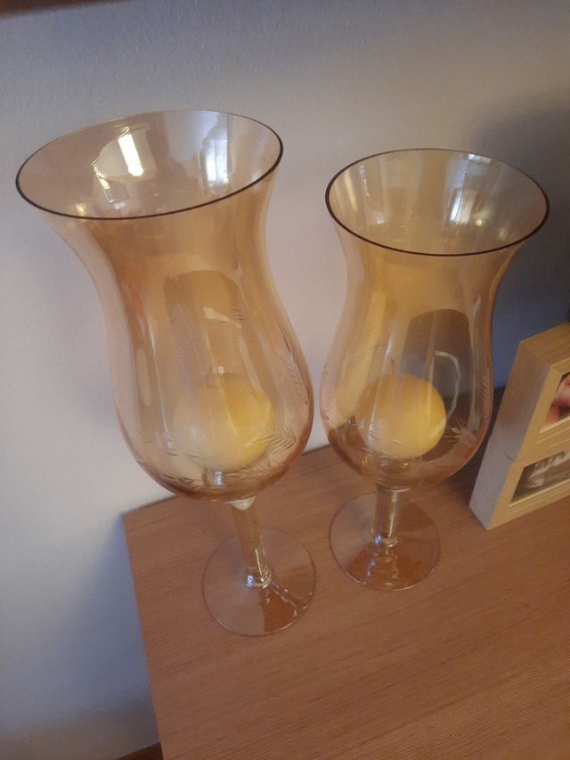 Portacandele in vetro (set di 2) sconto NERO