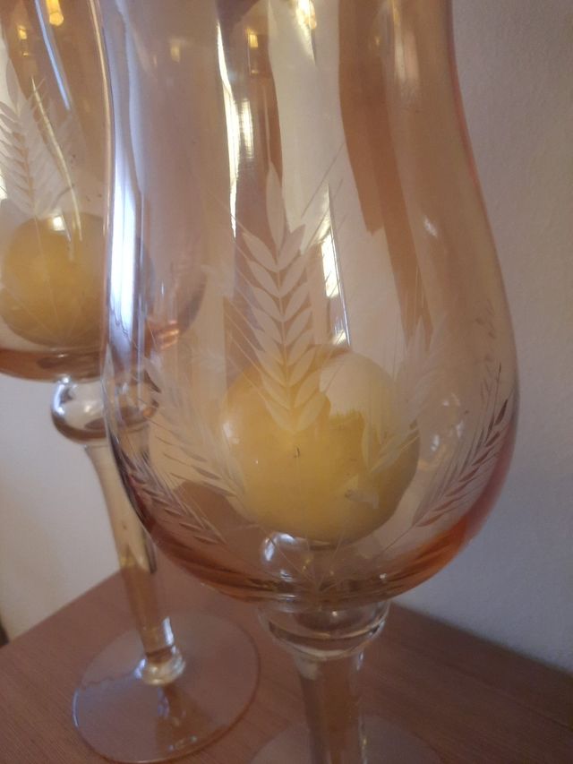 Portacandele in vetro (set di 2) sconto NERO