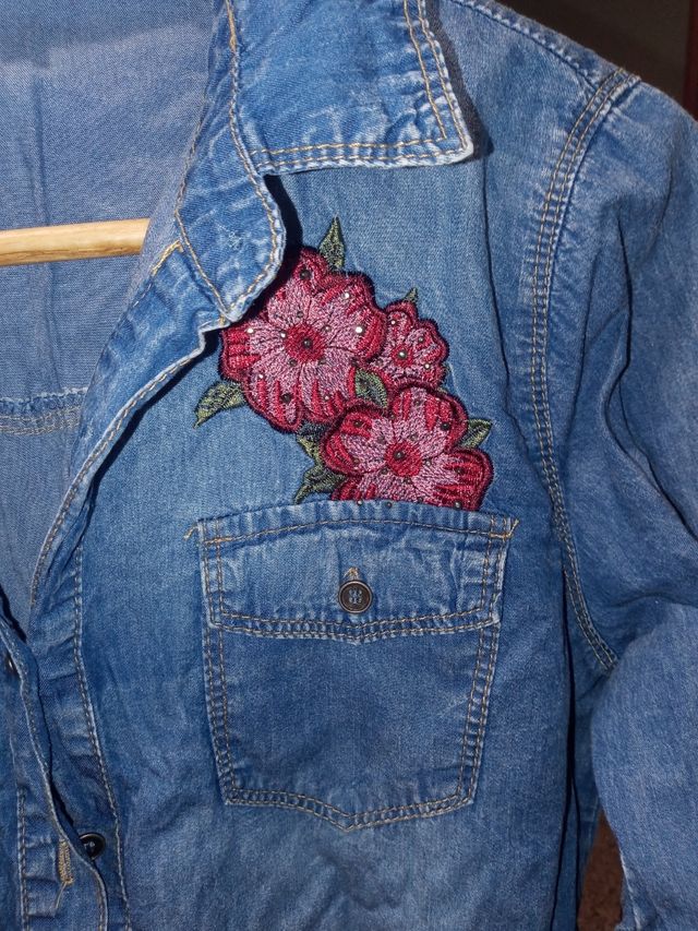 Camisa Vaquera De Flores