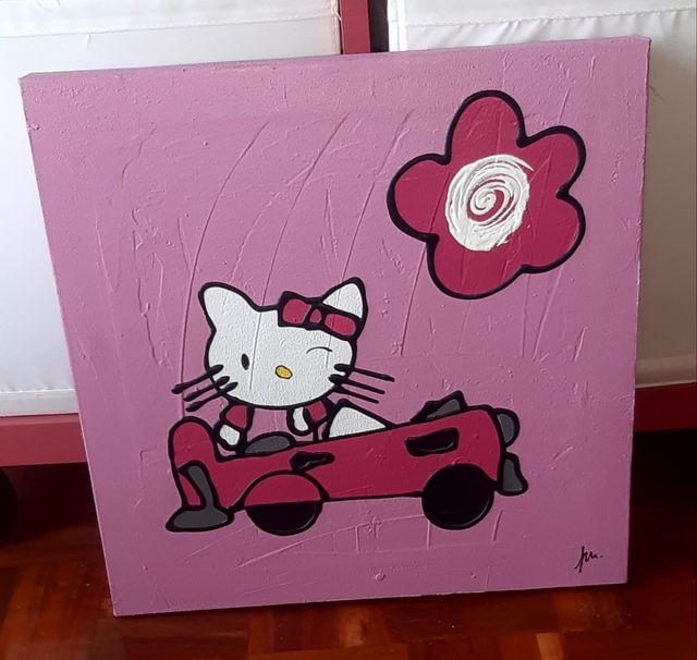 cuadro hello kity y hucha de regalo