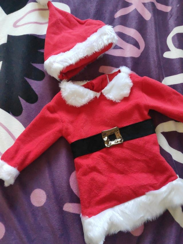 Disfraz bebé Navidad 0-3 meses.