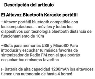 Altavoz Bluetooth Radio Fm M1 NUEVO Fuengirola
