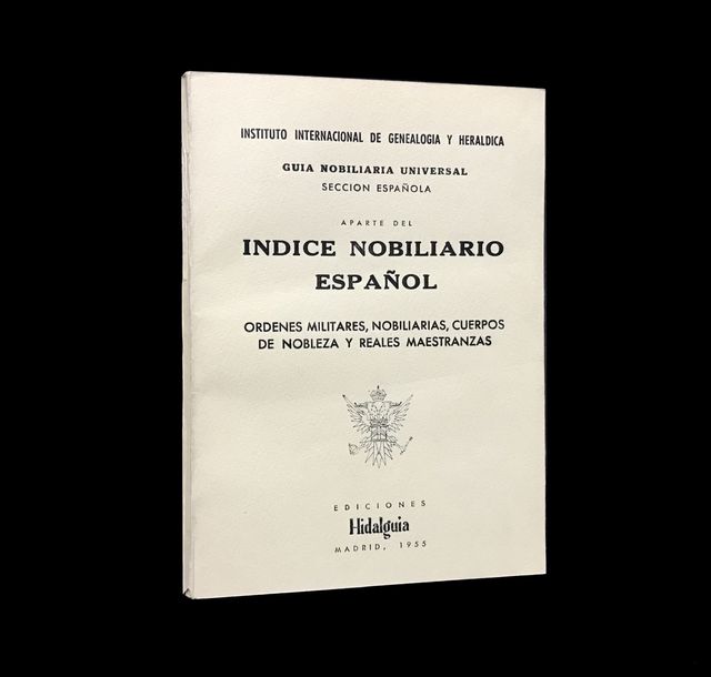 Aparte del ÍNDICE NOBILIARIO ESPAÑOL (1955)