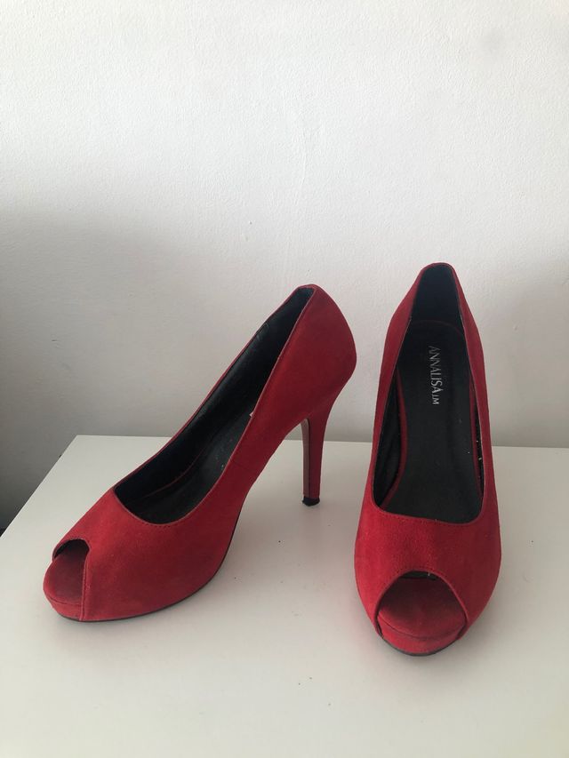 Zapatos tacón terciopelo