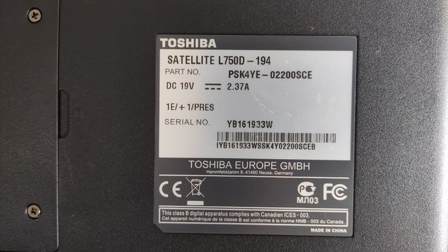 Portátil Toshiba