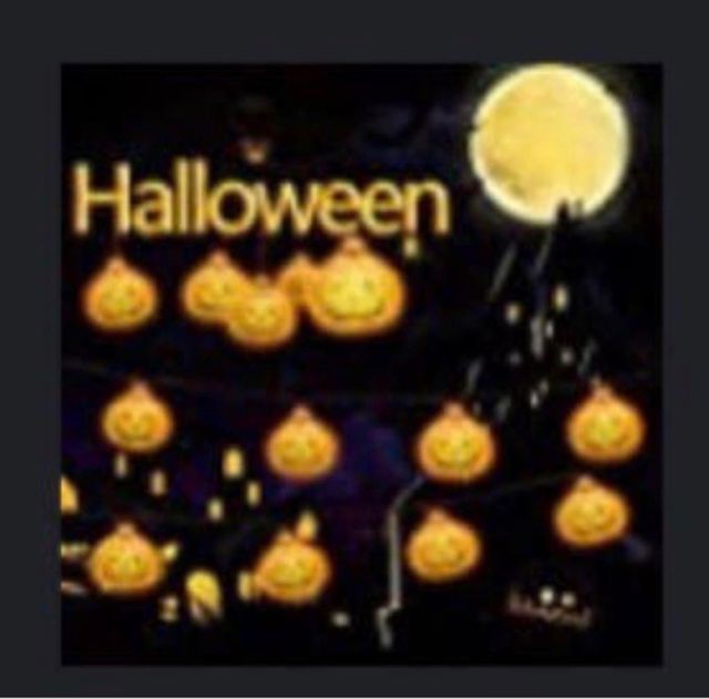 Guirnalda calabazas luces hallowen