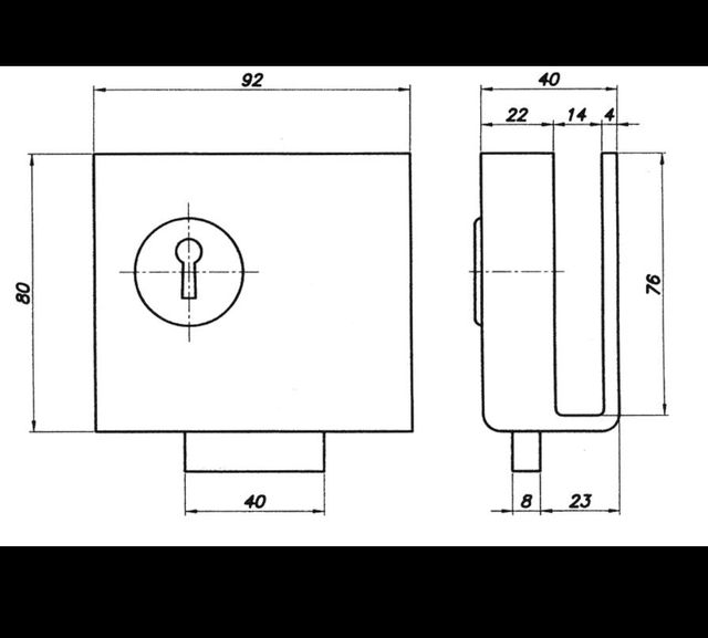 Cerradura de seguridad gorja LBM 1202 acero inox