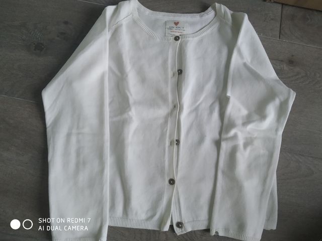 chaqueta blanca zara t 7-8 años