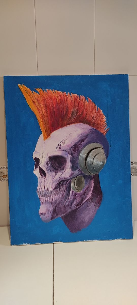 Cuadro Calavera Punk