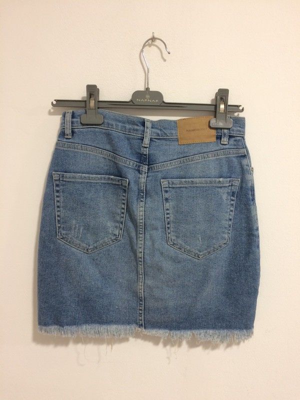 Falda vaquera tiro alto ajustada Pull and Bear tal