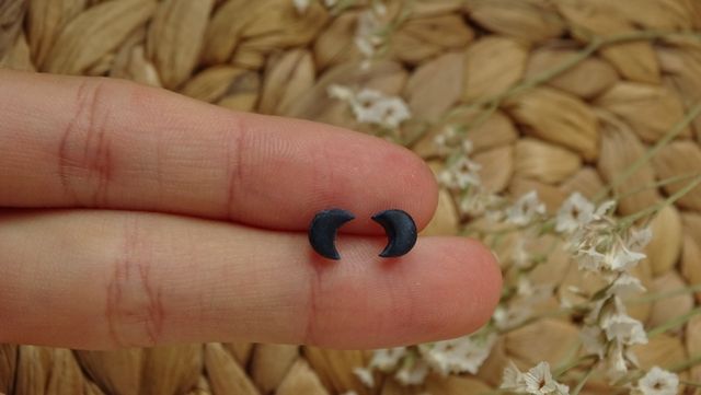 pendientes de luna pequeños