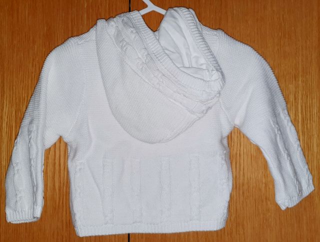 Chaqueta de punto blanca 6-9 meses Premiers jours