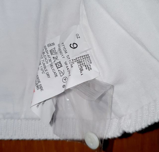 Chaqueta de punto blanca 6-9 meses Premiers jours