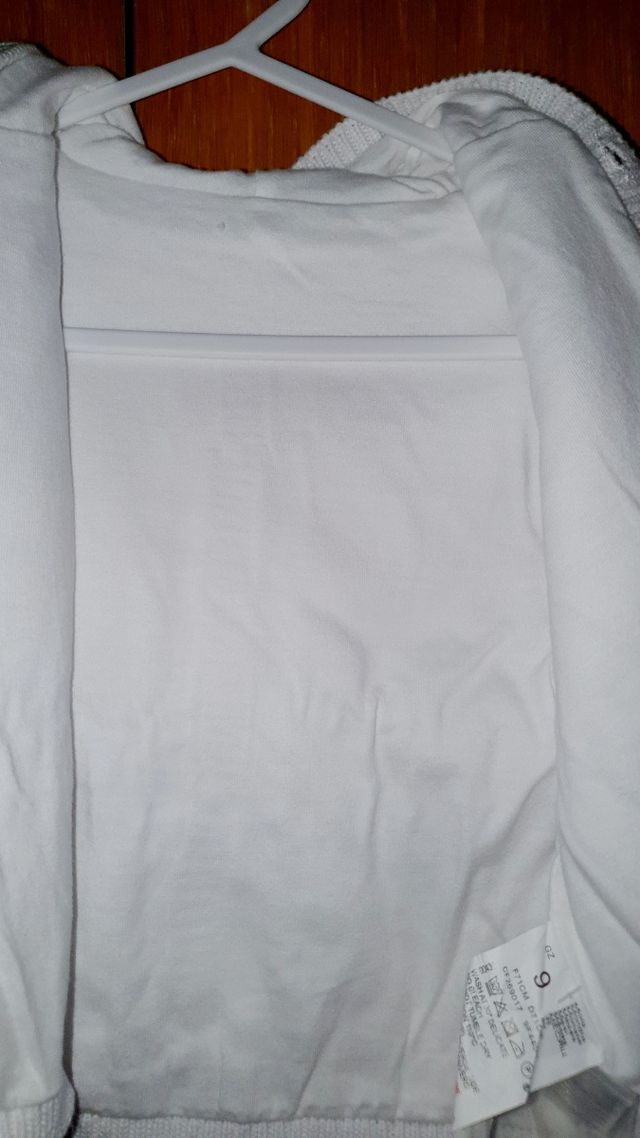 Chaqueta de punto blanca 6-9 meses Premiers jours