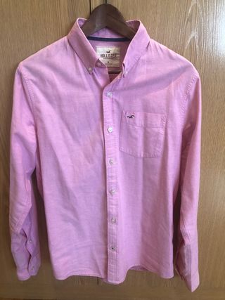 Camisa oxford rosa Hollister de segunda mano por 18 EUR en Madrid en  WALLAPOP