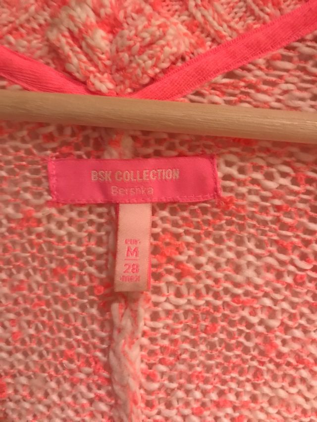 Chaqueta punto flúor Bershka