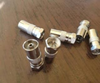 Adaptador Conector cable antena tv TDT Satélite