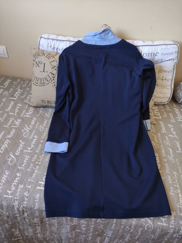 Vestido Punto Azul Marino