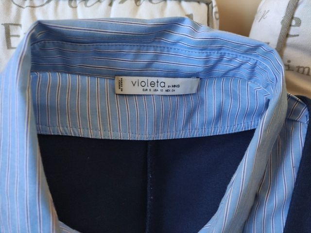 Vestido Punto Azul Marino