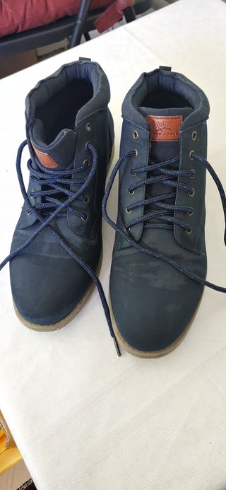 Botines Lefties, talla 38\\/39, azul de segunda mano por 5 EUR en Pinto en  WALLAPOP