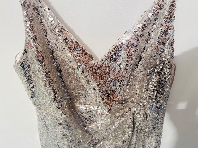 Vestido zara plateado lentejuelas