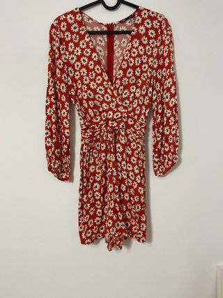 MONO CRUZADO CINTURÓN - Rojo | ZARA España