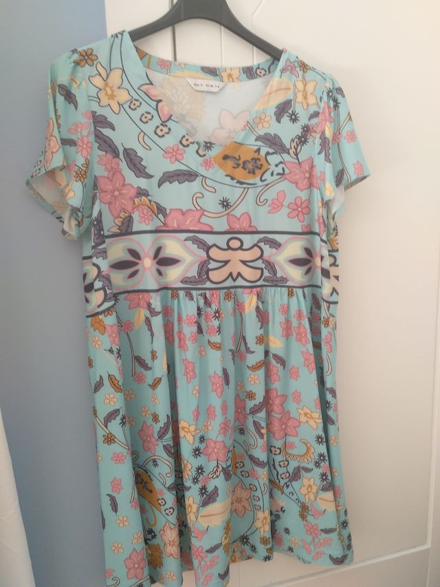 Vestido boho mini, estampado
