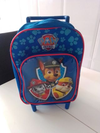 Mochila pequeña con ruedas patrulla canina de segunda mano por 5 EUR en  Reus en WALLAPOP