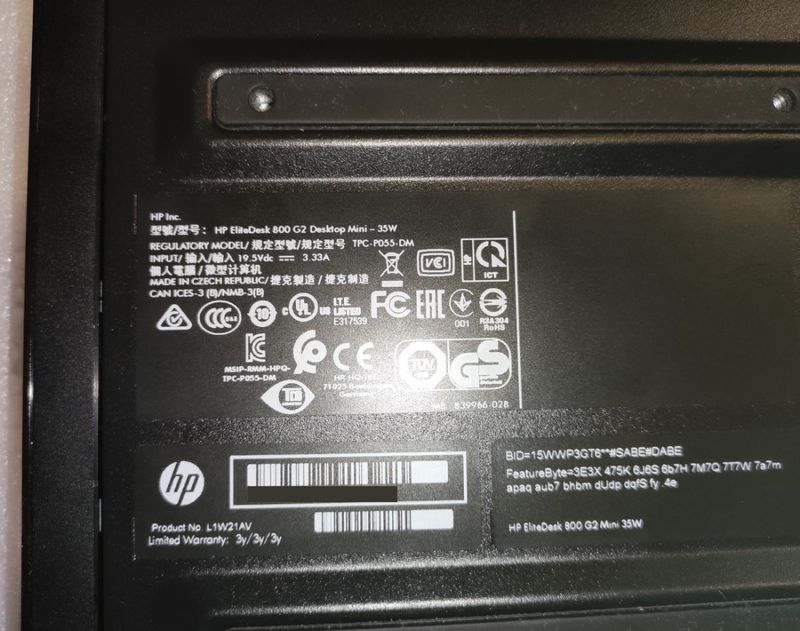 ELITEDESK 800 G2 DM, I3, 4GB, 500 GB HDD afbeelding 6