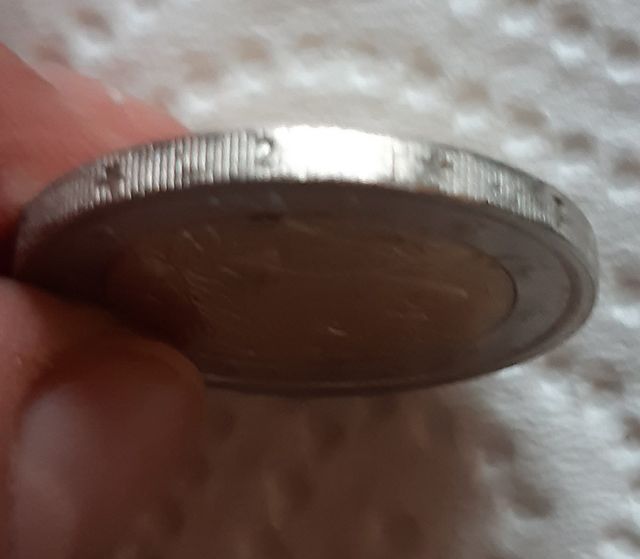 moneda 2€ con error Dante Alighieri 2002