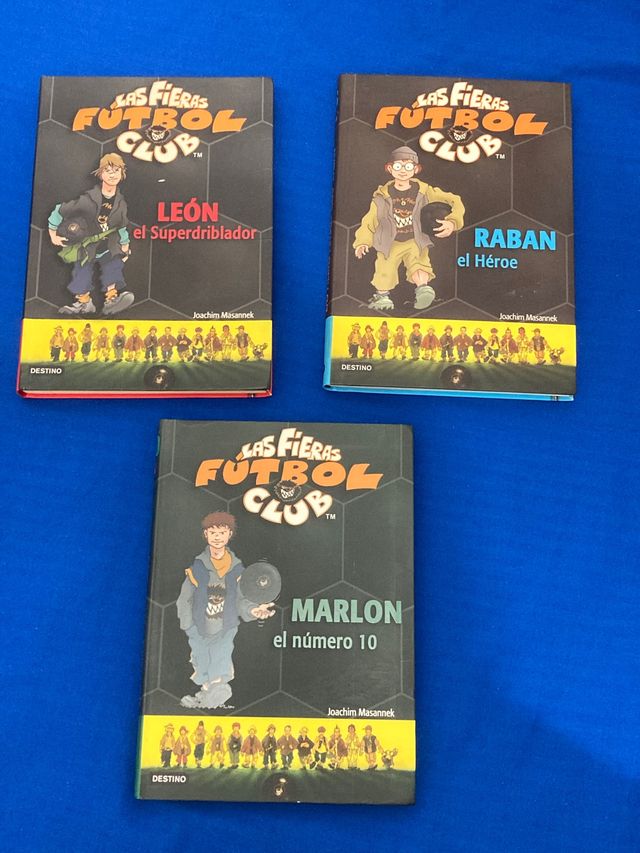 Libros de "Las fieras Fútbol Club" 1, 6 y 10