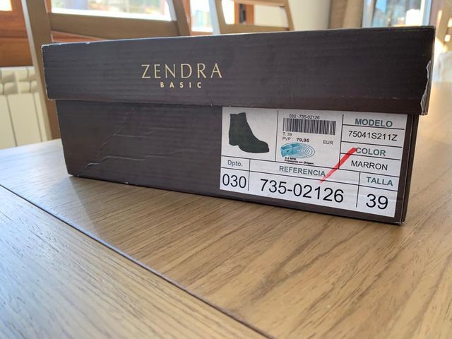 botas zendra nuevas n° 39