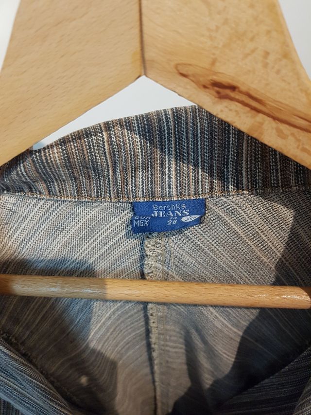 Americana vaquera rayas marrones