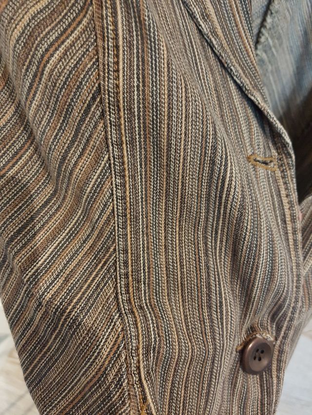 Americana vaquera rayas marrones