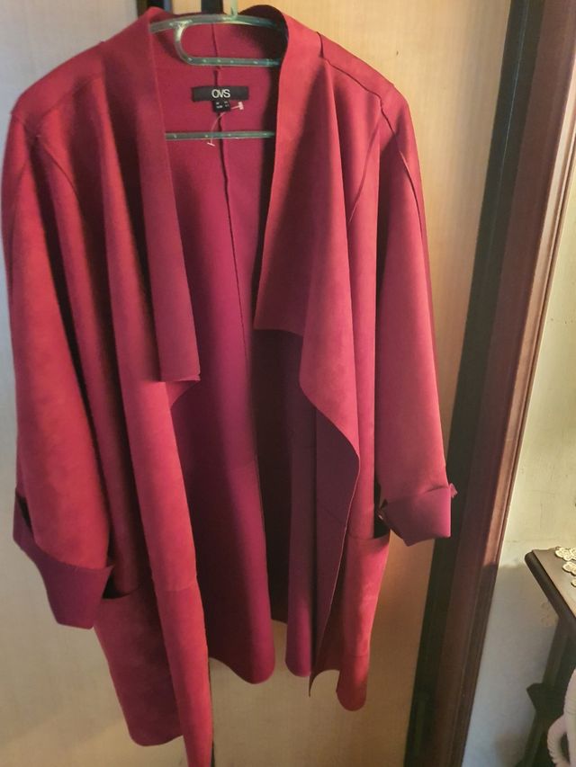 blazer rosso 52  simil scamosciato