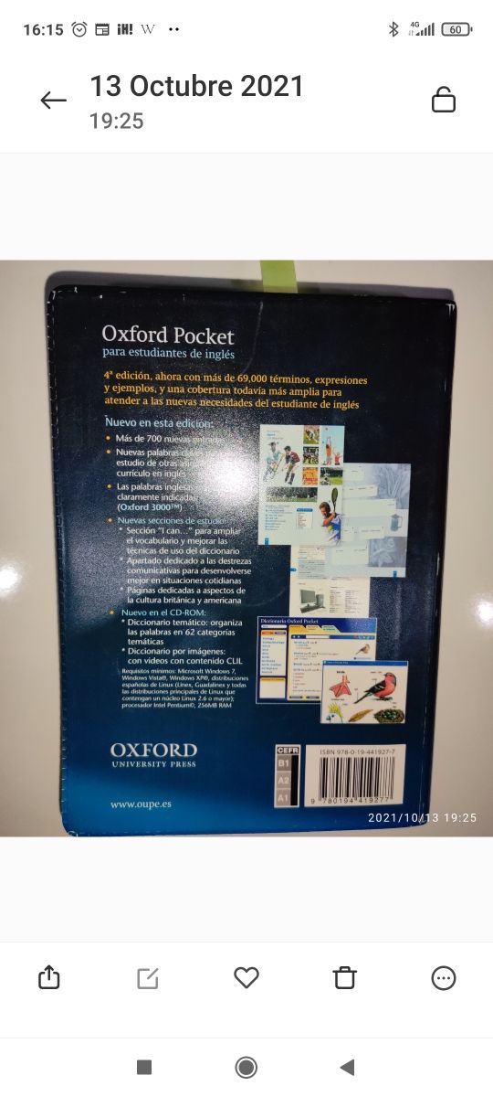 Diccionario de inglés Oxford pocket