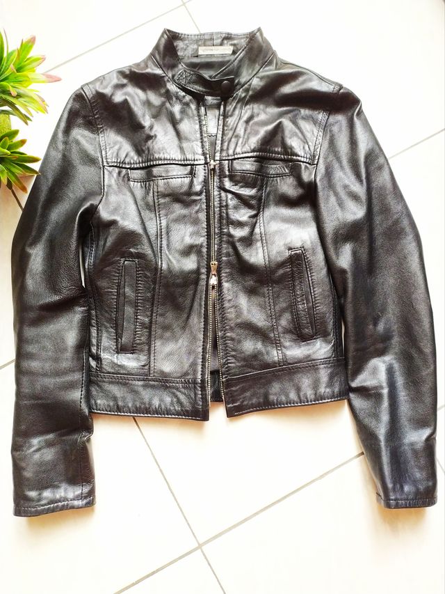 Giubbotto biker in pelle nappa taglia XXS-XS made
