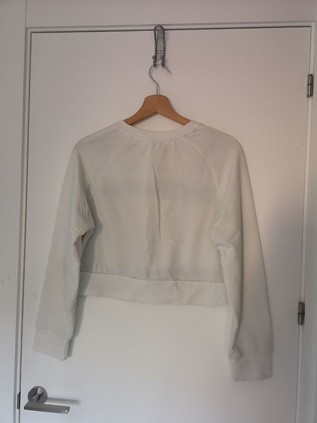 Sudadera blanca recuadros