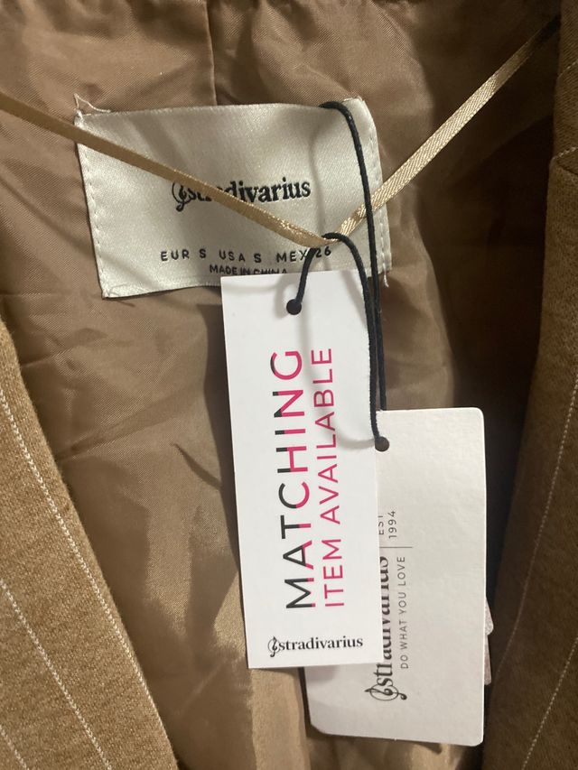 Blazer americana marrón rayas