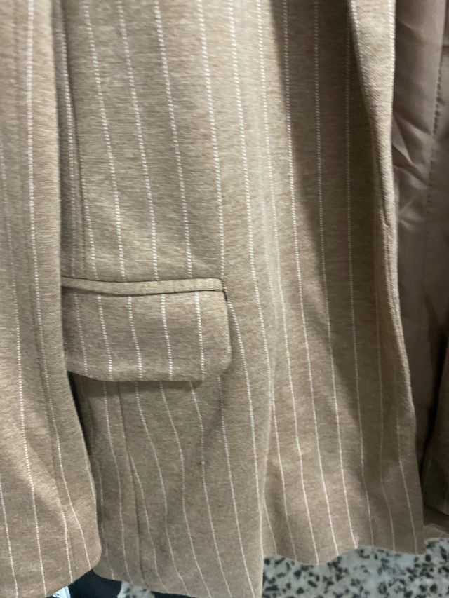 Blazer americana marrón rayas