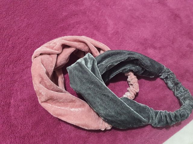 set n. 2 fasce per capelli