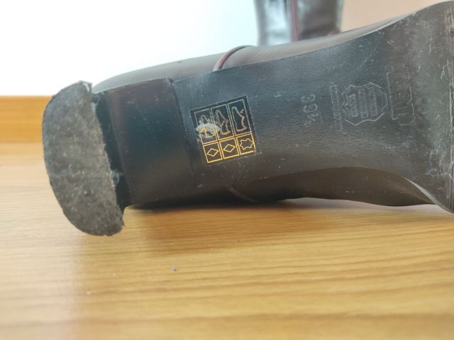 Botas burdeos caña alta piel 39