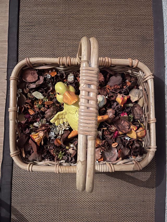 Cesta decorativo mimbre